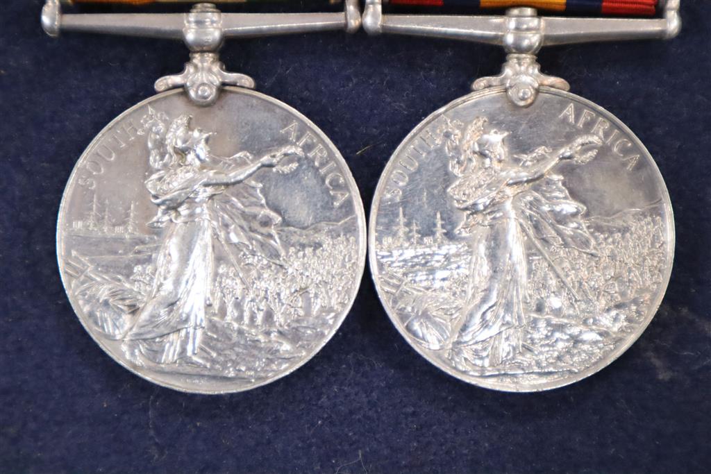 A pair of Queens South Africa and Kings South Africa medals to Driver J.E.Smith R.F.A